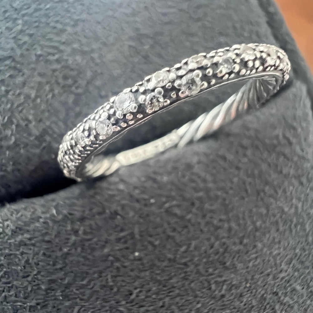 David Yurman Midnight Melange Diamond Pave Eternity Ring